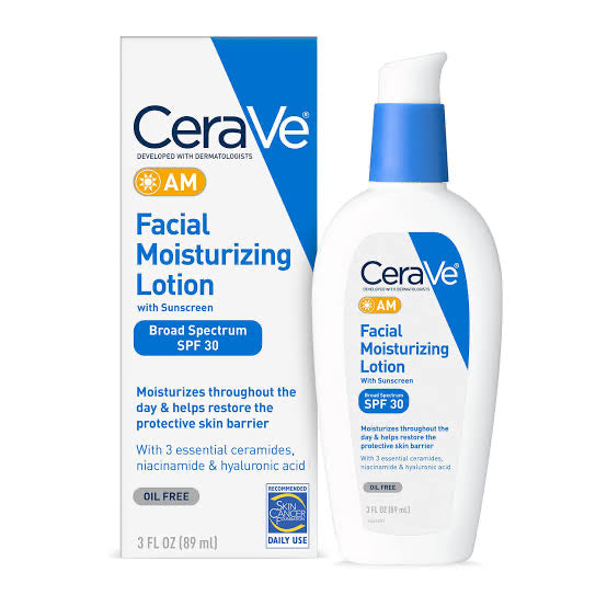 CeraVe AM Facial Moisturizing Lotion with Sunscreen SPF 30 3 fl oz (89 ml)