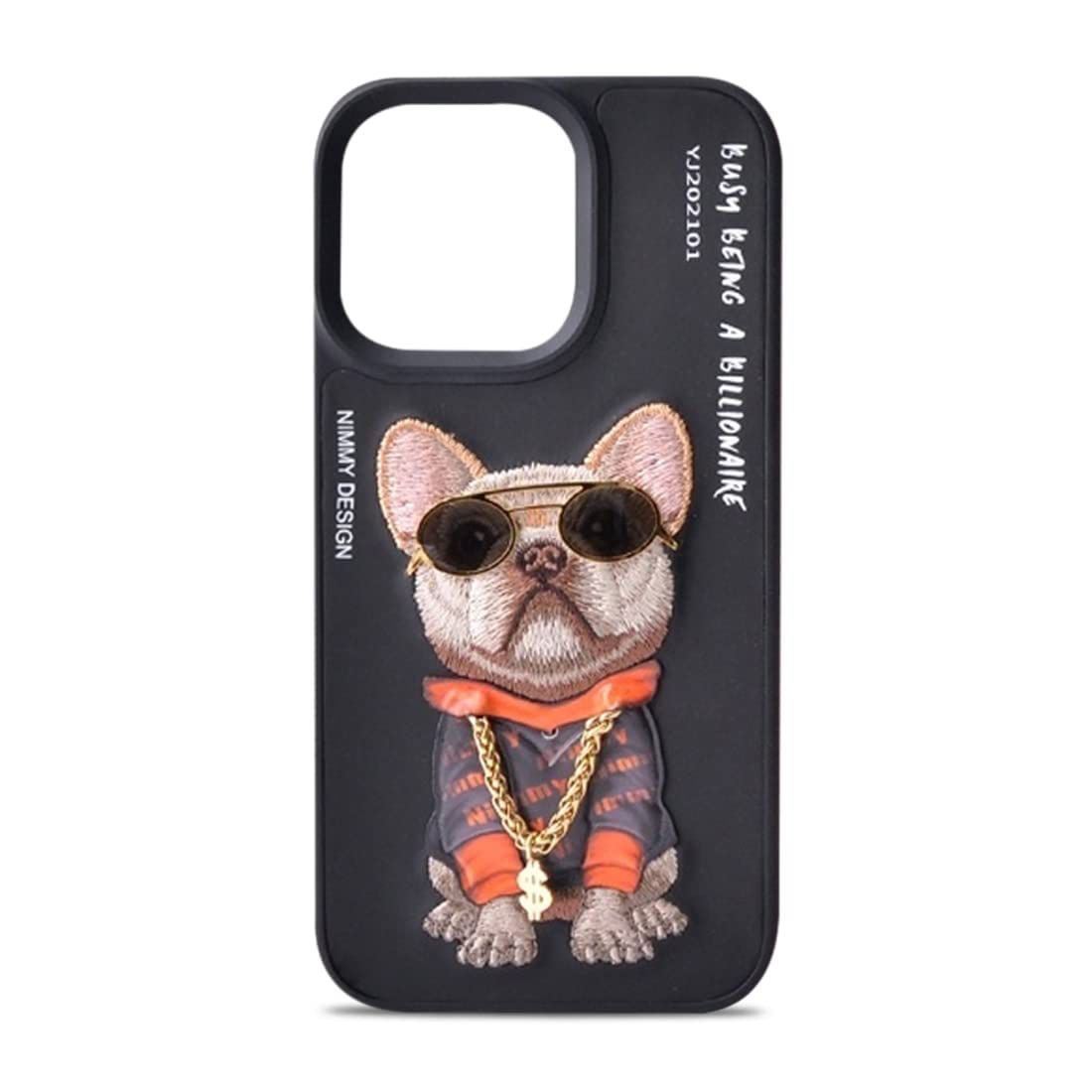 Nimmy 3D Embroidery Leather Swag Back  Iphone Case