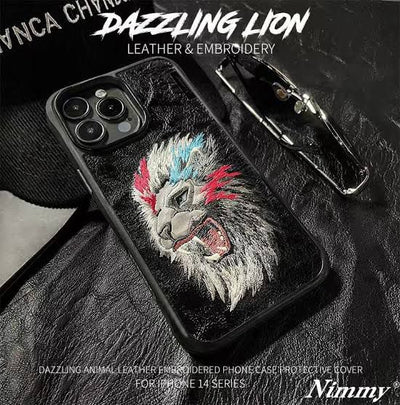 Nimmy 3D Embroidery Leather Swag Back  Iphone Case