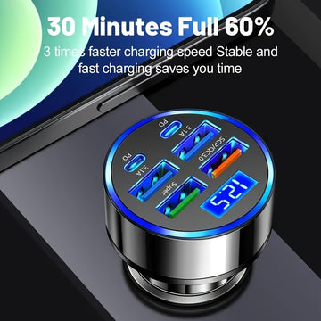 Baideluo Car Charger USB+Type-c Support Super Fast Charging Car With 12-24V Models General Purpose