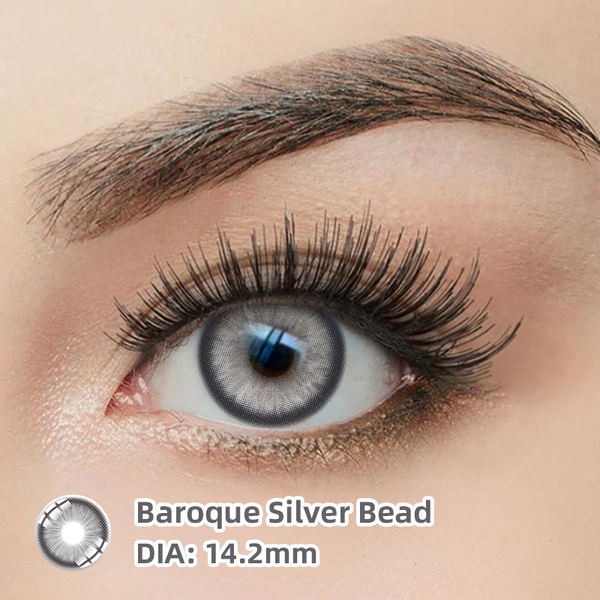 BOROQUE SILVER BEAD GREY KOREAN SERIES 14.2 DIAMETER