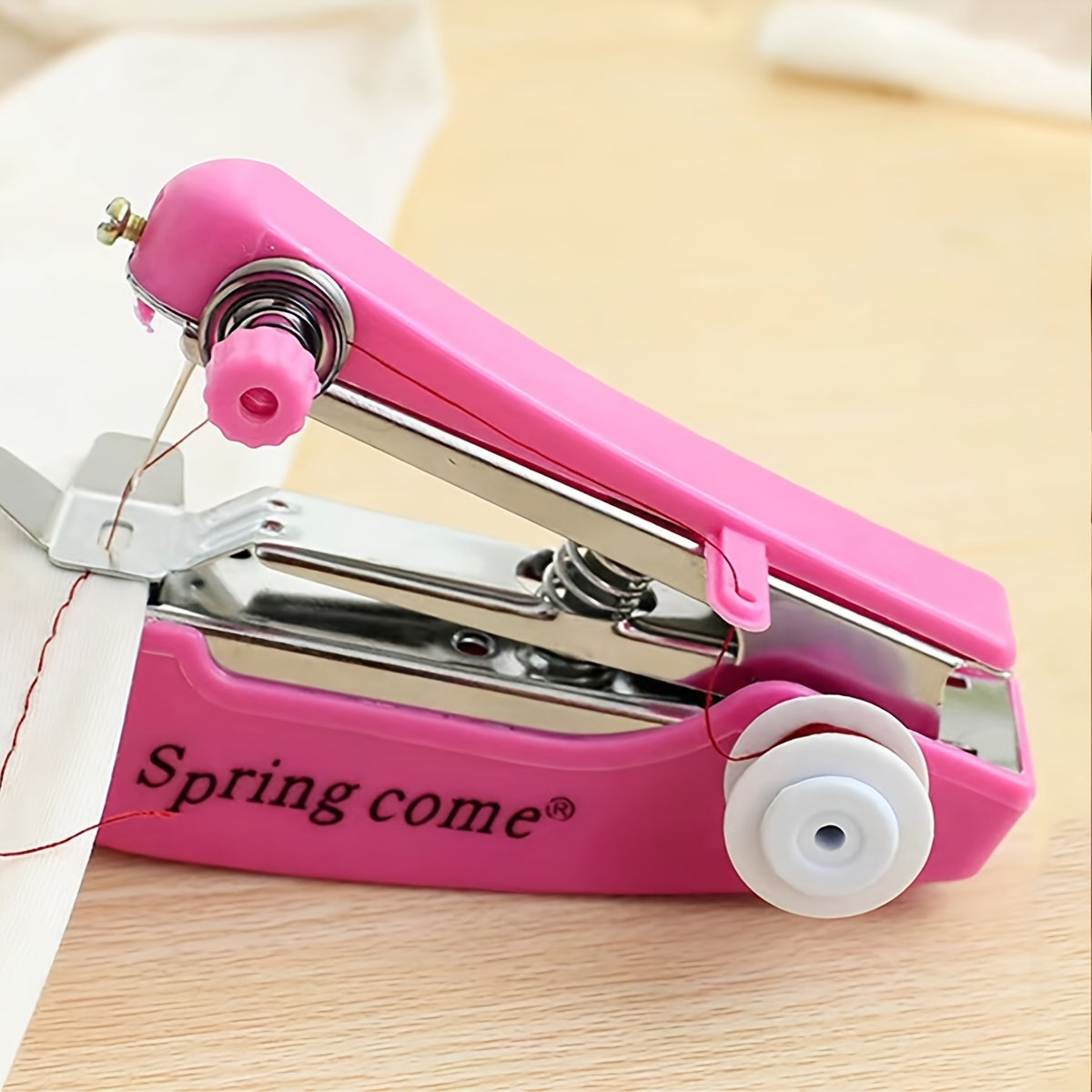 2pcs Mini Portable Manual Sewing Machine - Handheld Multifunctional Pocket Tailor Tool for Home Use - No Electricity Required - Available in White, Black, Bright Pink, Silver Grey